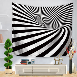 Tapestry Stripe Abstract Fingerprint Printing Hanging Decoration Sit Carpet