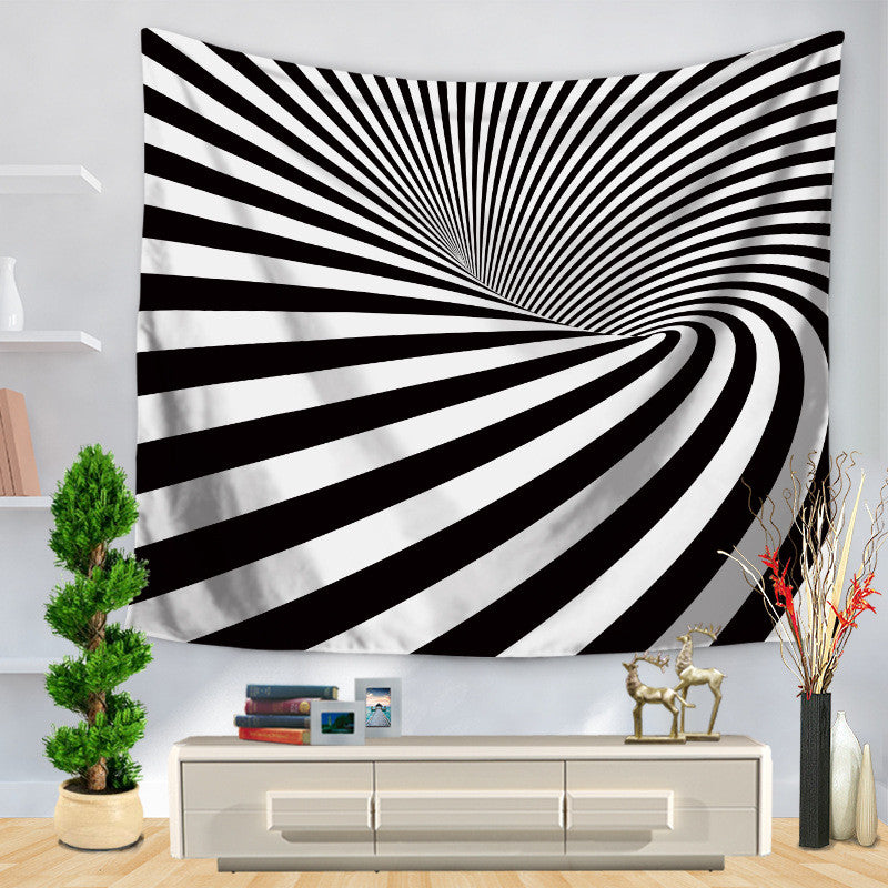 Tapestry Stripe Abstract Fingerprint Printing Hanging Decoration Sit Carpet