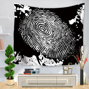 Tapestry Stripe Abstract Fingerprint Printing Hanging Decoration Sit Carpet