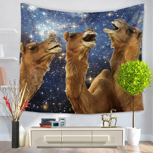 Lovely Alpaca Animal Series Tapestry Sandy Beach Sit Carpet GT1095